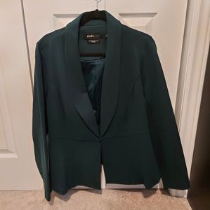 Deep green, peplum style Torrid blazer 1x